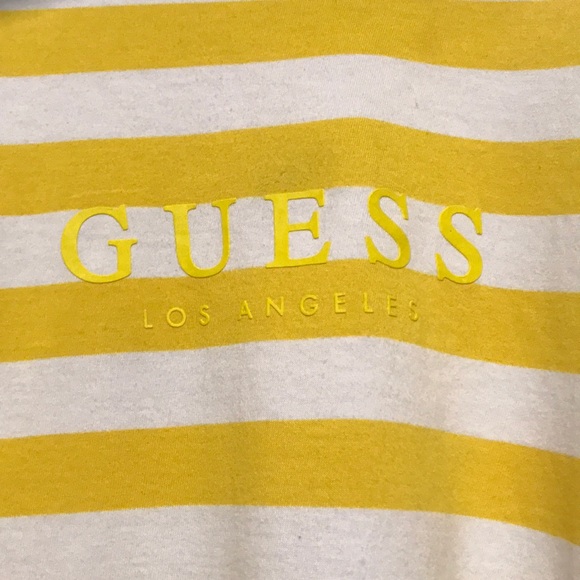 nwot guess yellow palm stripe L/s - Picture 2 of 3